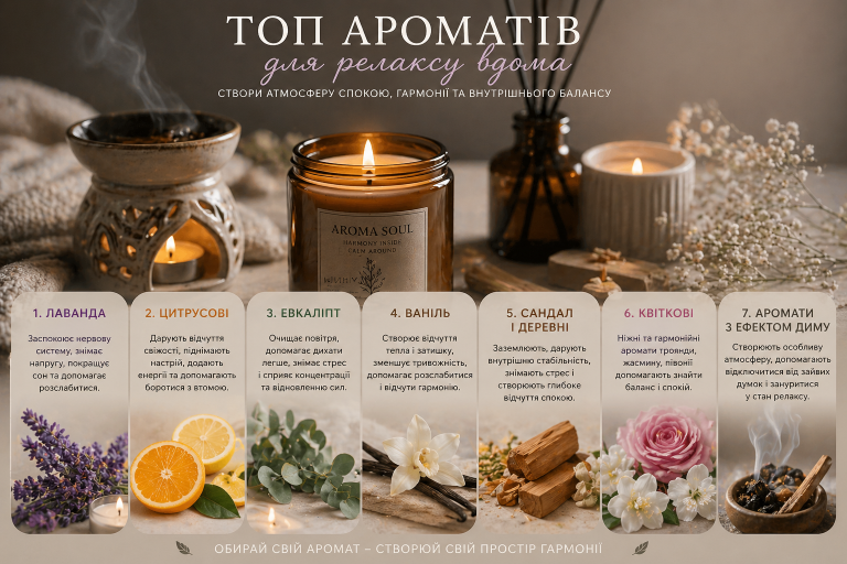 топ ароматів для релаксу